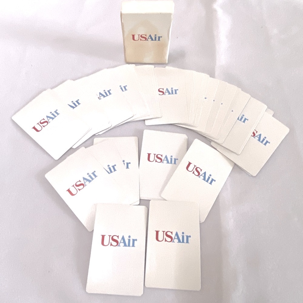 USAIR Vtg Playing Cards Airline Memorabilia USAirways Hoyle Complete w/Jokers